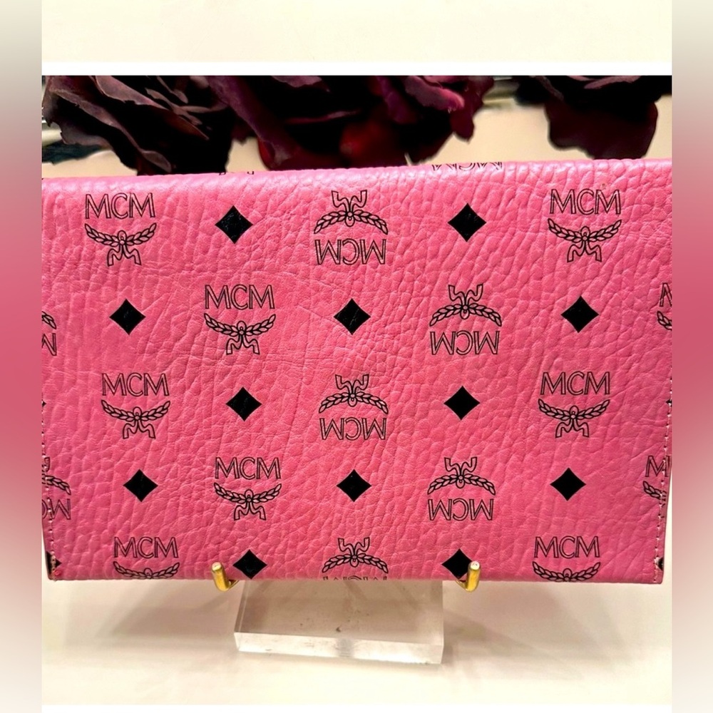 MCM Pink Logo Envelope Pouch -New. Additional colors available. - Picture 3 of 14